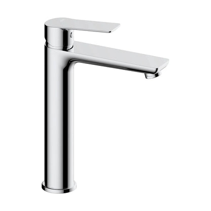 Grifo de lavabo alto Stillo Cronos cromo con apertura en frío y aireador