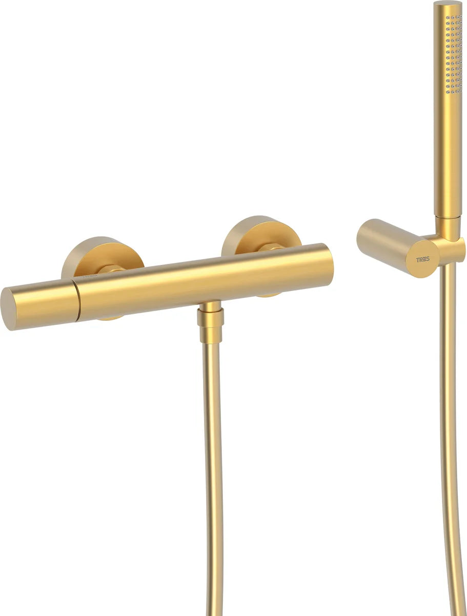 Ducha Tres study exclusive monomando - Oro mate