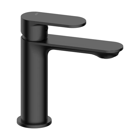 Grifo de lavabo medio Stillo Aura Evo Cold Open negro con aireador