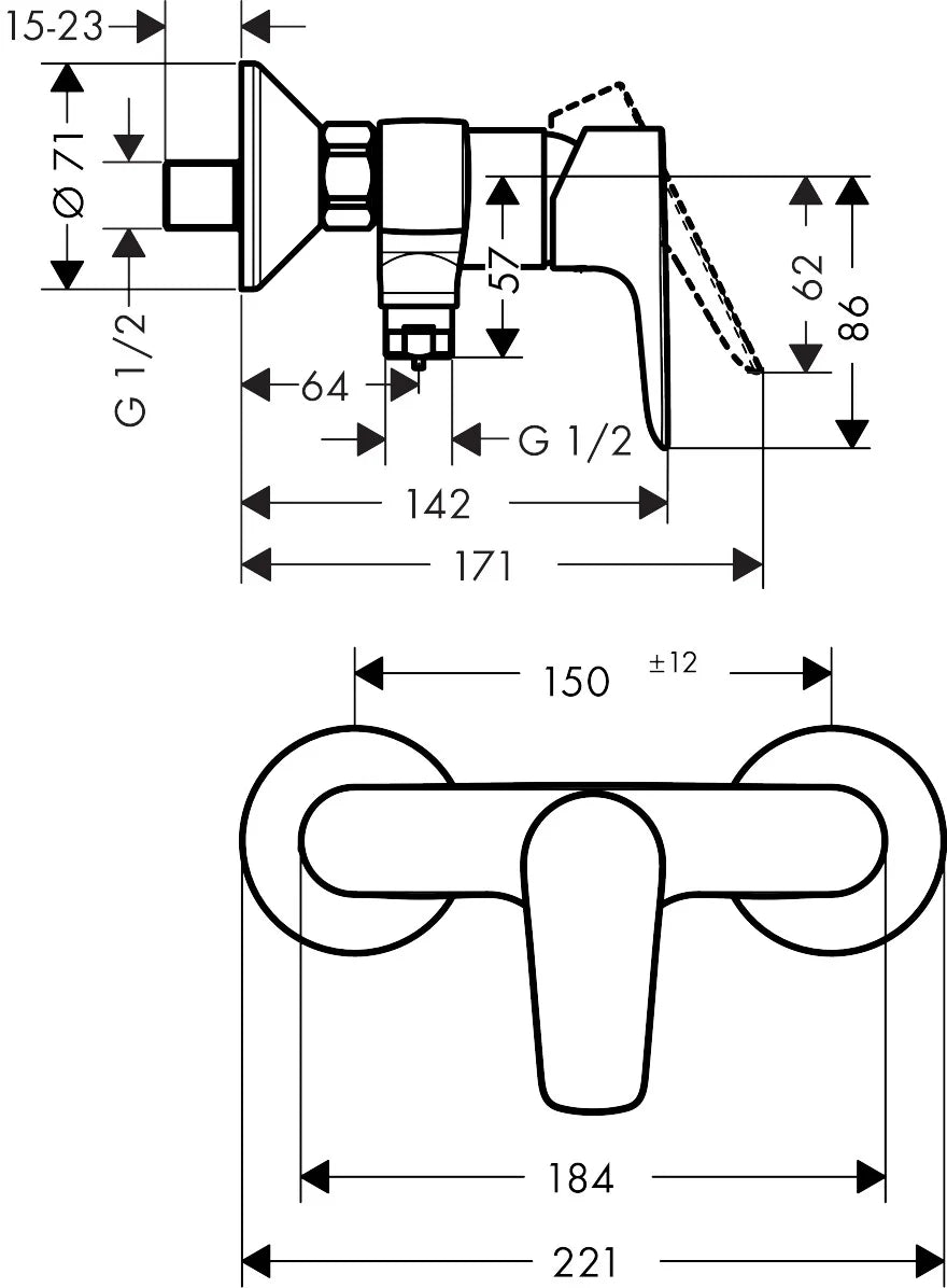 Ducha Hansgrohe Talis E monomando - Blanco