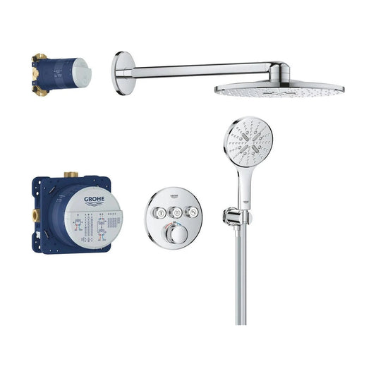 Columna de grifería para ducha empotrada bimando Grohe - Cromo
