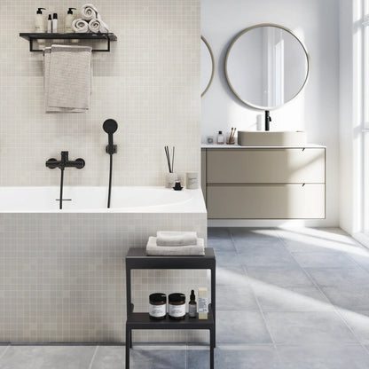 Grifería de baño ducha monomando Stillo Hades negro moleteado