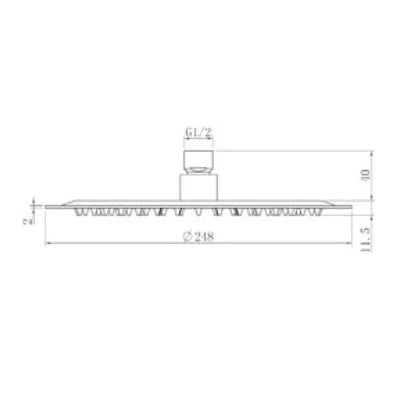 Columna de grifería para ducha monomando Stillo Zeus blanco rociador mural 2 vías Ø250mm