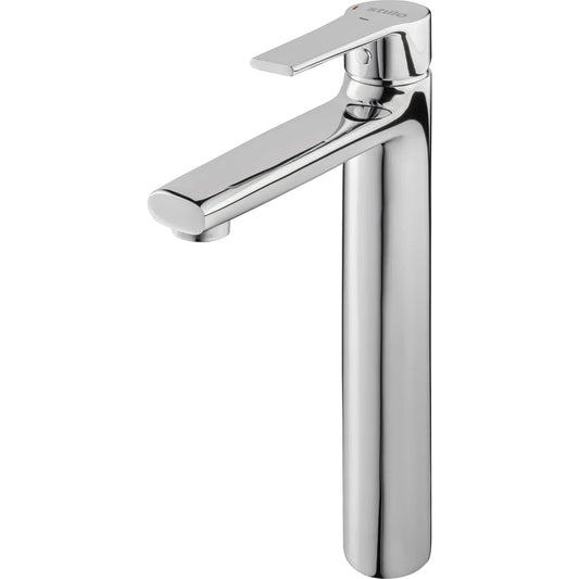 Grifo de lavabo extra alto Stillo Mónaco Cold Open cromo con aireador