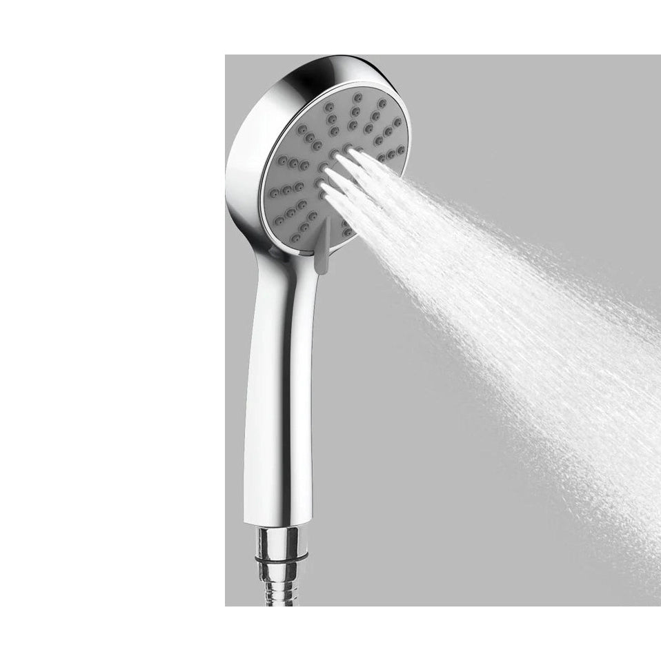 Columna de grifería para ducha monomando Stillo Hera negro rociador mural 2 vías Ø248mm maneral de 3 funciones