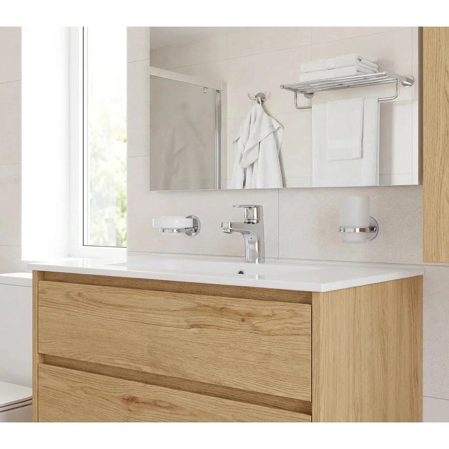 Grifo de lavabo bajo Stillo Capri-N cromo con aireador