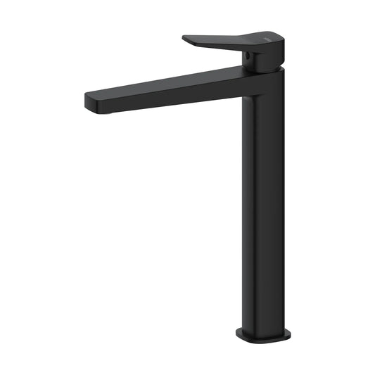 Grifo de lavabo extra alto Stillo Eros negro con aireador
