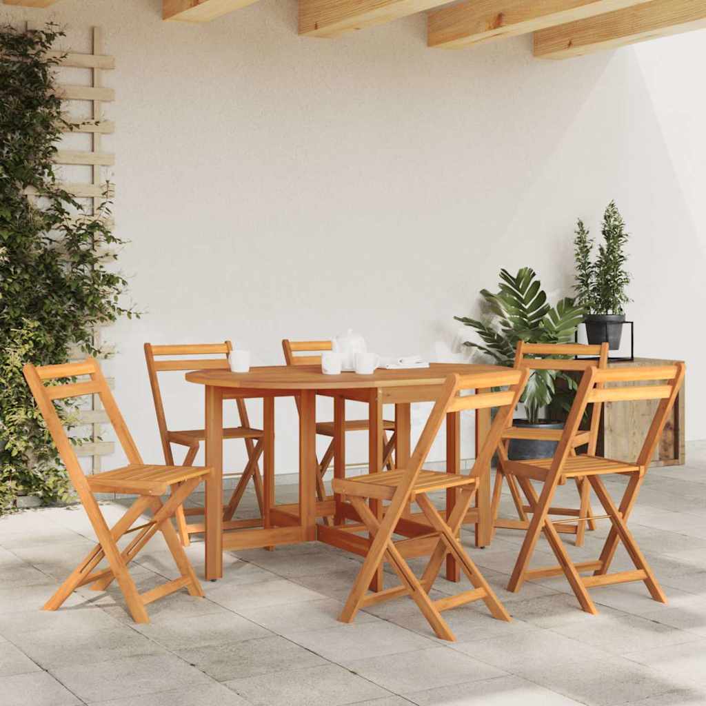 Mesa De Jardín Marrón 110 X 60 X 72 Cm Madera De Acacia Sólida