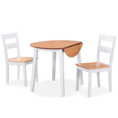 Juego De Comedor De Mdf Y Madera De Caucho 5 Piezas Blanco
