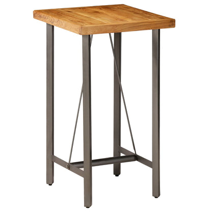 Mesa Alta De Bar Teca Maciza Reciclada