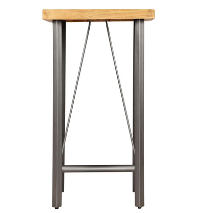 Mesa Alta De Bar Teca Maciza Reciclada