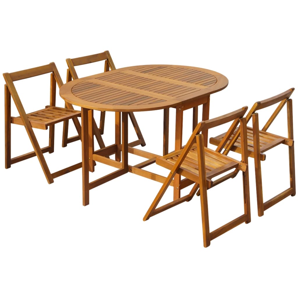 Mesa De Jardín Marrón 110 X 60 X 72 Cm Madera De Acacia Sólida