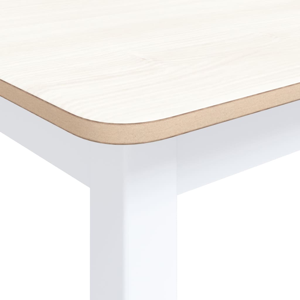 Mesa De Comedor Madera De Caucho 114X71X75 Cm