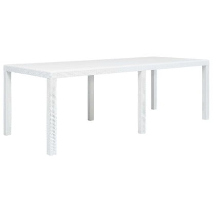 Mesa De Jardín De Plástico Aspecto Ratán Gris