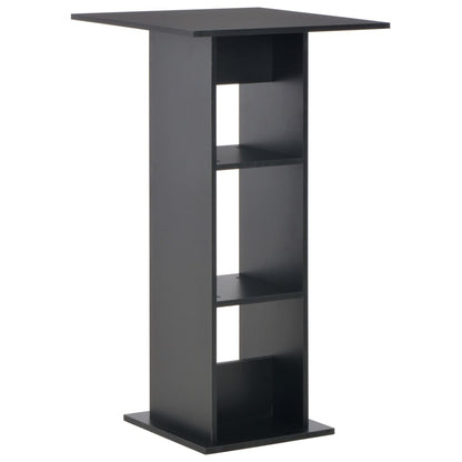 Mesa Alta De Bar Blanco Y 60X60X110 Cm