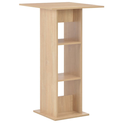 Mesa Alta De Bar Blanco Y 60X60X110 Cm