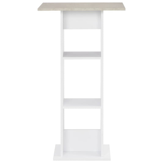 Mesa Alta De Bar Blanco Y 60X60X110 Cm