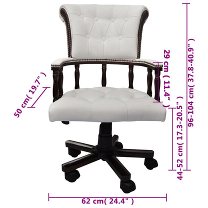 Silla De Oficina Giratoria Blanca