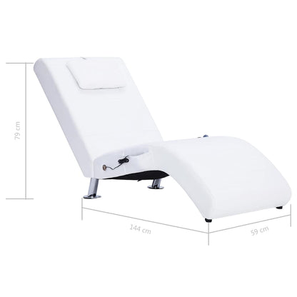 Diván De Masaje Con Almohada De Cuero Sintético