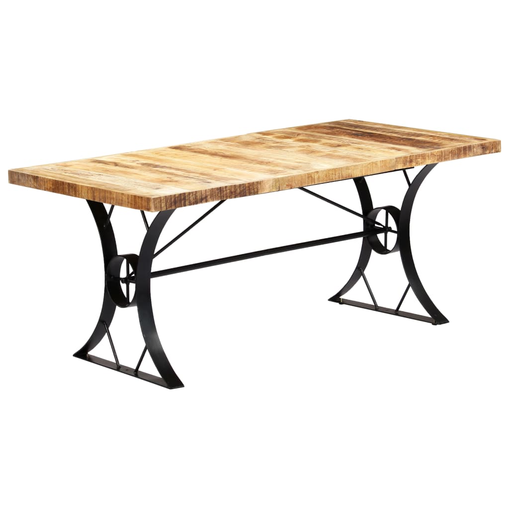 Mesa De Comedor De Madera Maciza De Mango 180X90X76 Cm
