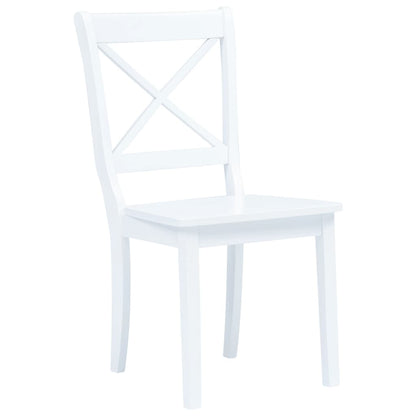 Conjunto De Comedor 5 Piezas Madera Maciza De Caucho
