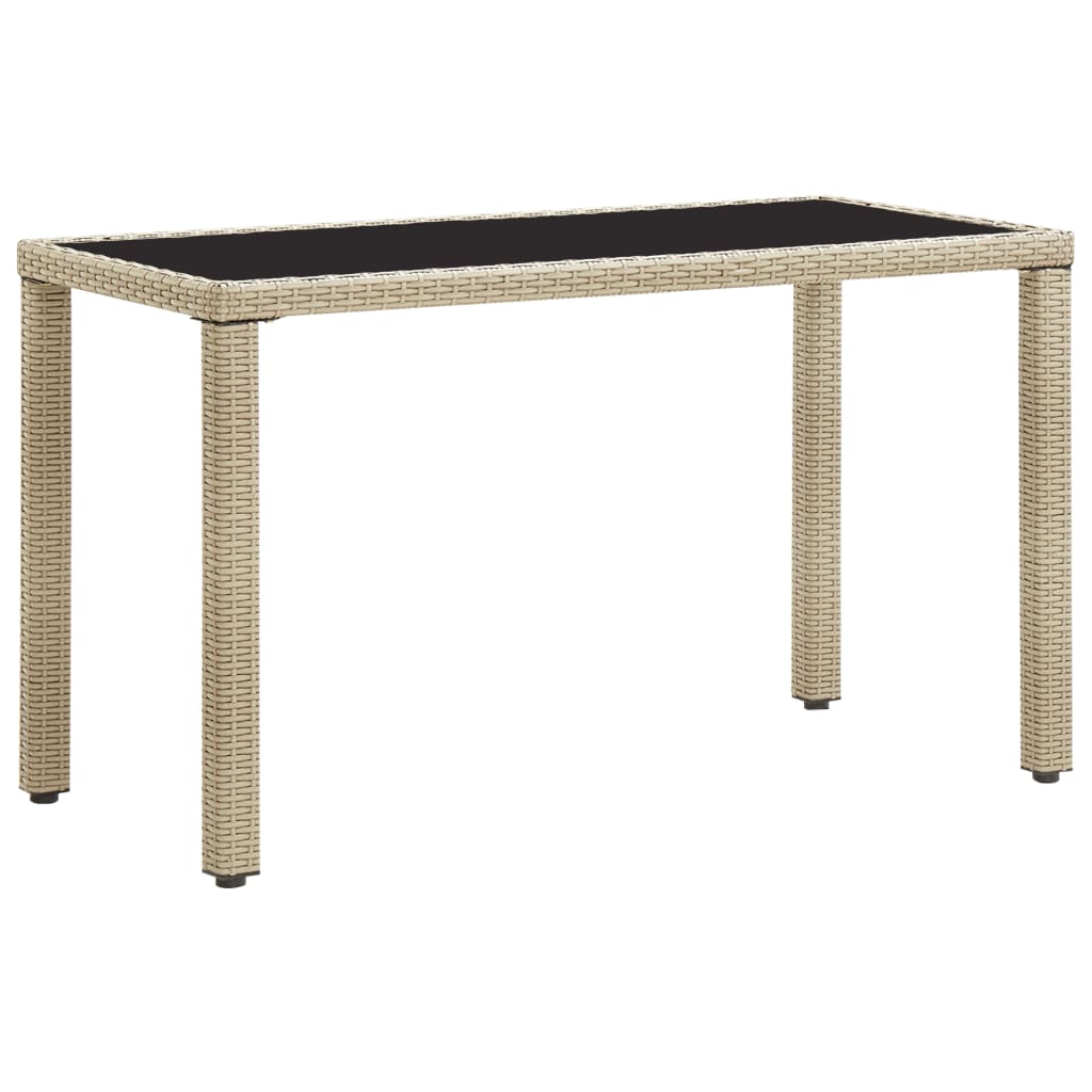 Mesa De Jardín De Ratán Sintético