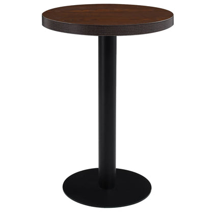 Mesa De Bistró Mdf Marrón Oscuro 40 Cm