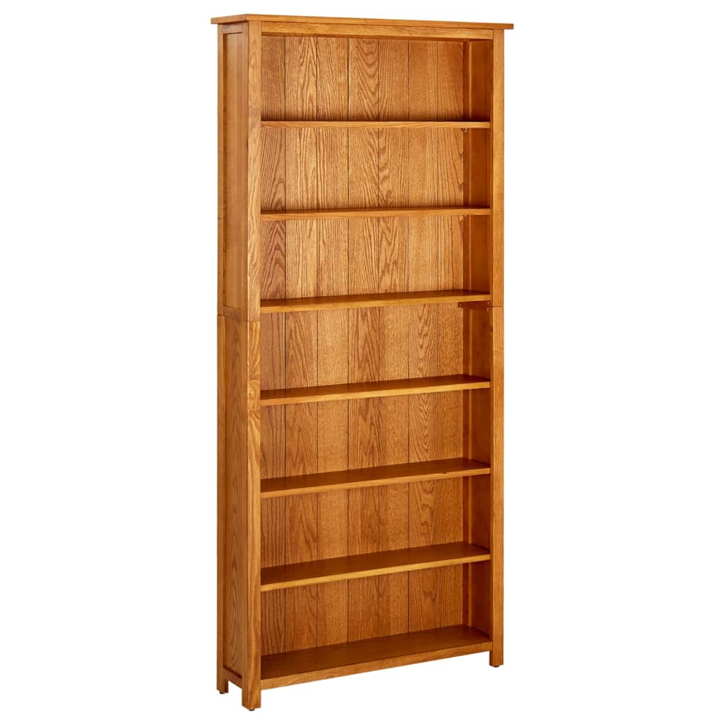 Estantería De 5 Niveles De Madera Maciza De Roble
