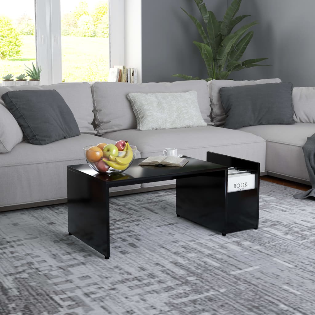 Mesa De Centro Madera Ingeniería Envejecida 90X45X35 Cm