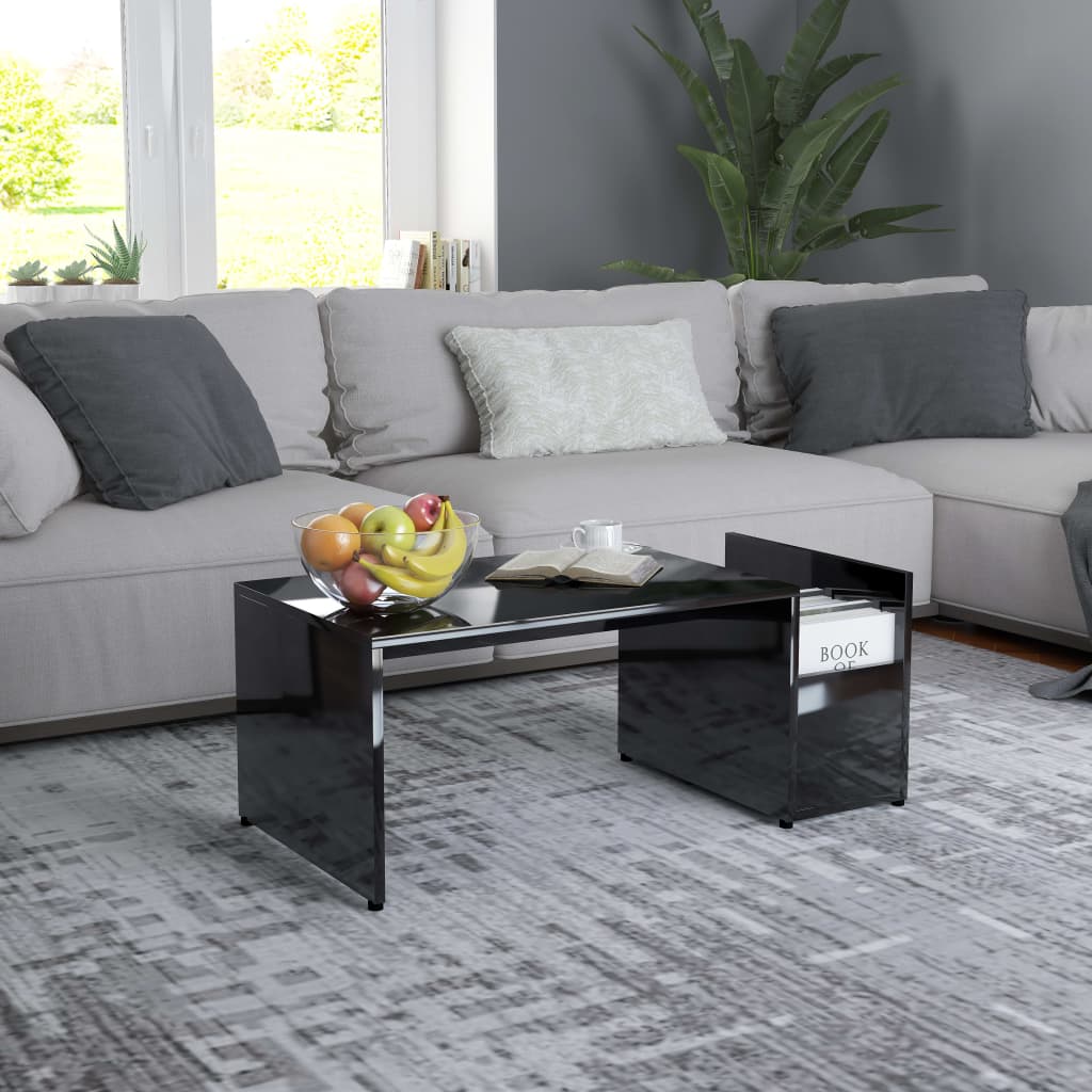 Mesa De Centro Madera Ingeniería Envejecida 90X45X35 Cm