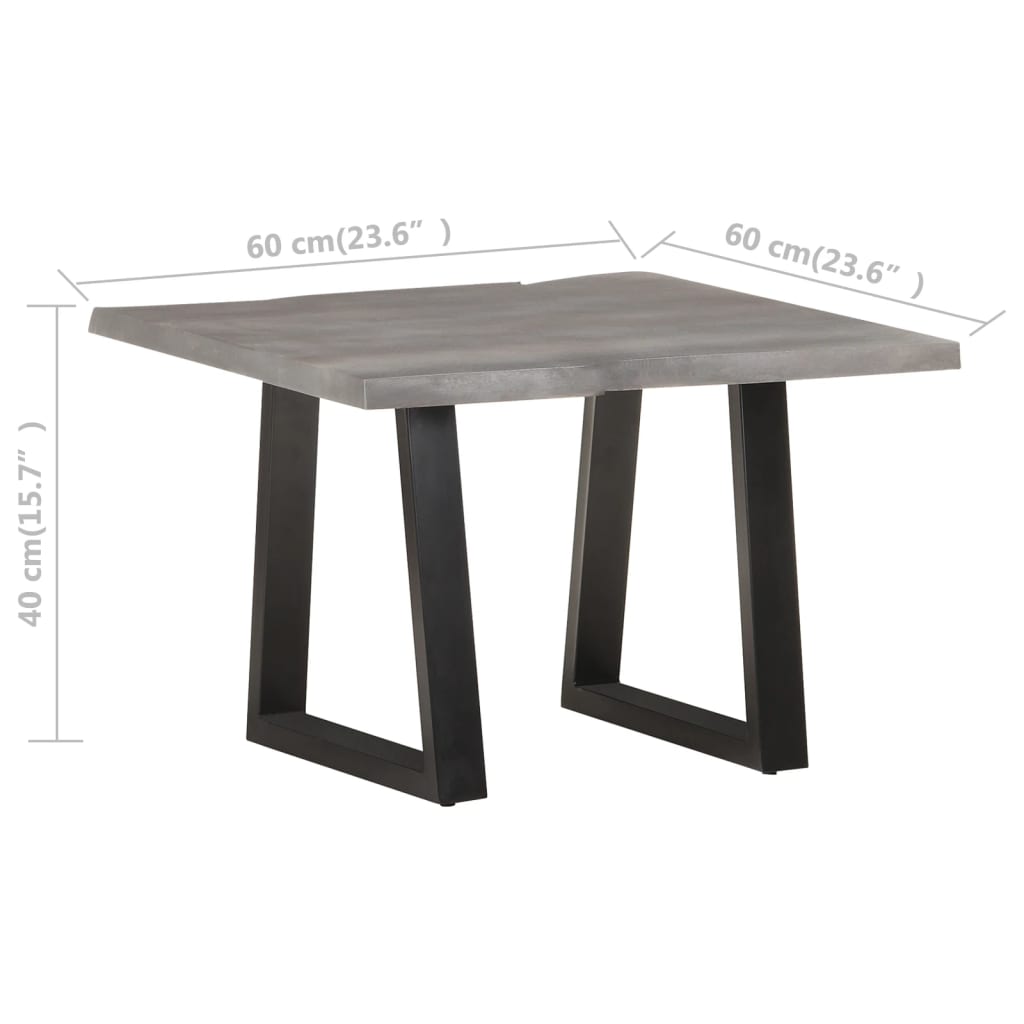 Mesa De Centro Borde Natural Madera Maciza Acacia