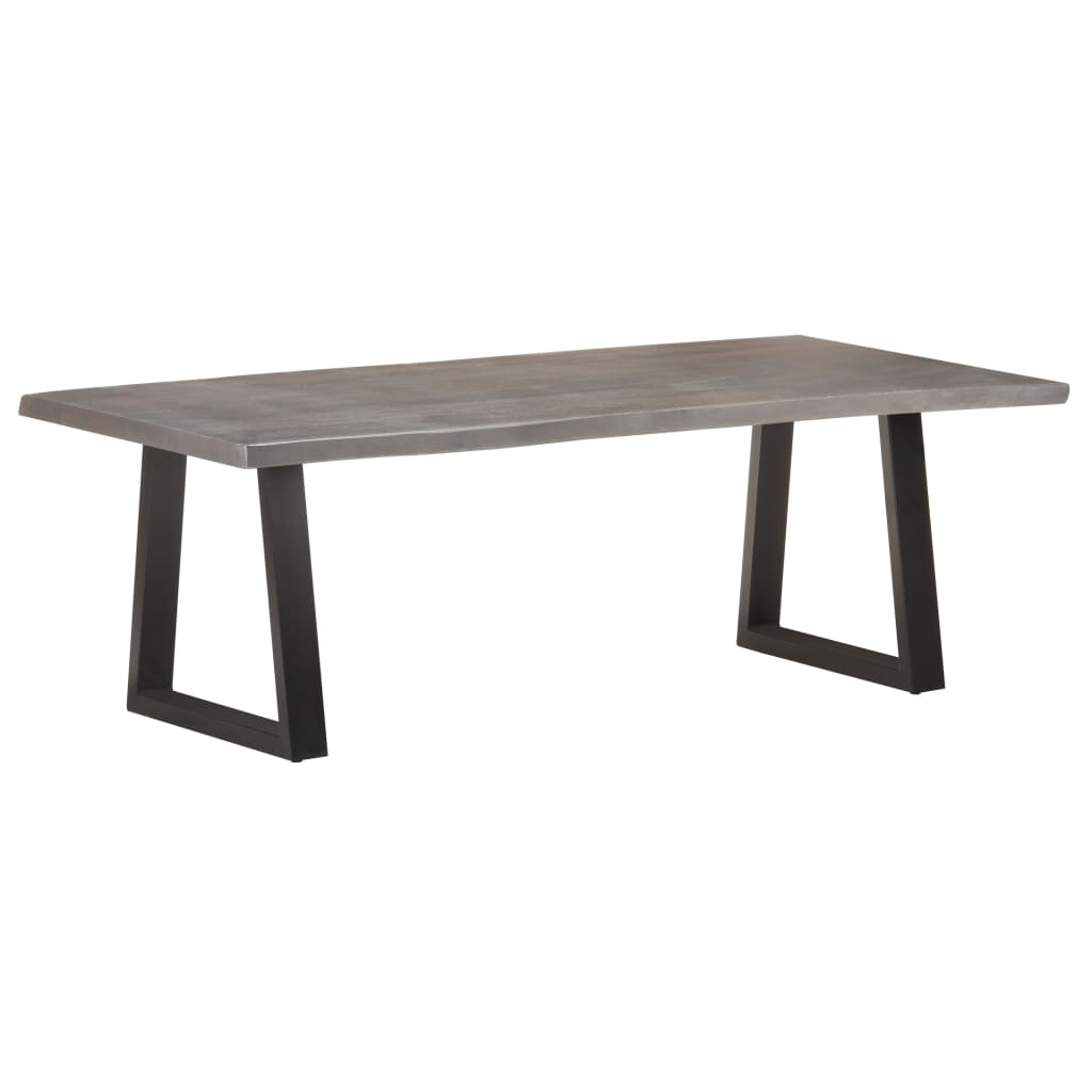 Mesa De Centro Borde Natural Madera Maciza Acacia