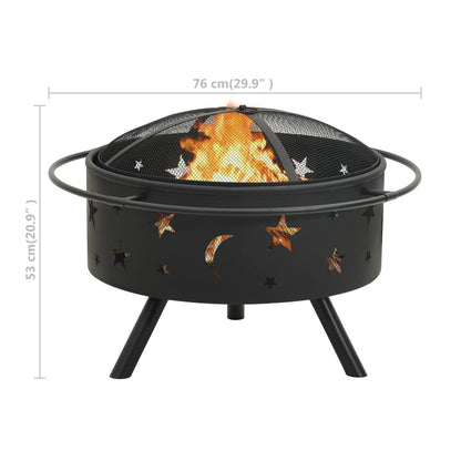 Brasero Con Atizador Acero Xxl 76 Cm