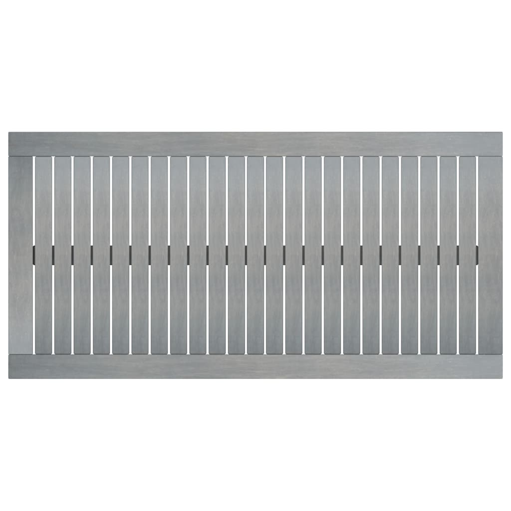Mesa De Centro De Madera Maciza De Acacia Gris 100X50X33 Cm