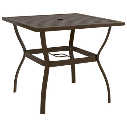 Mesa De Jardín De Acero 81,5X81,5X72 Cm