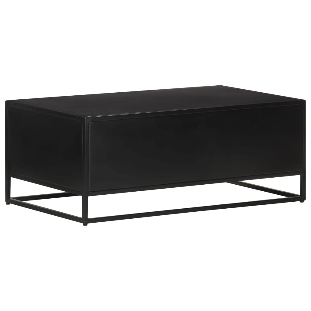 Mesa De Centro Madera De Mango Rugosa 90X50X35 Cm