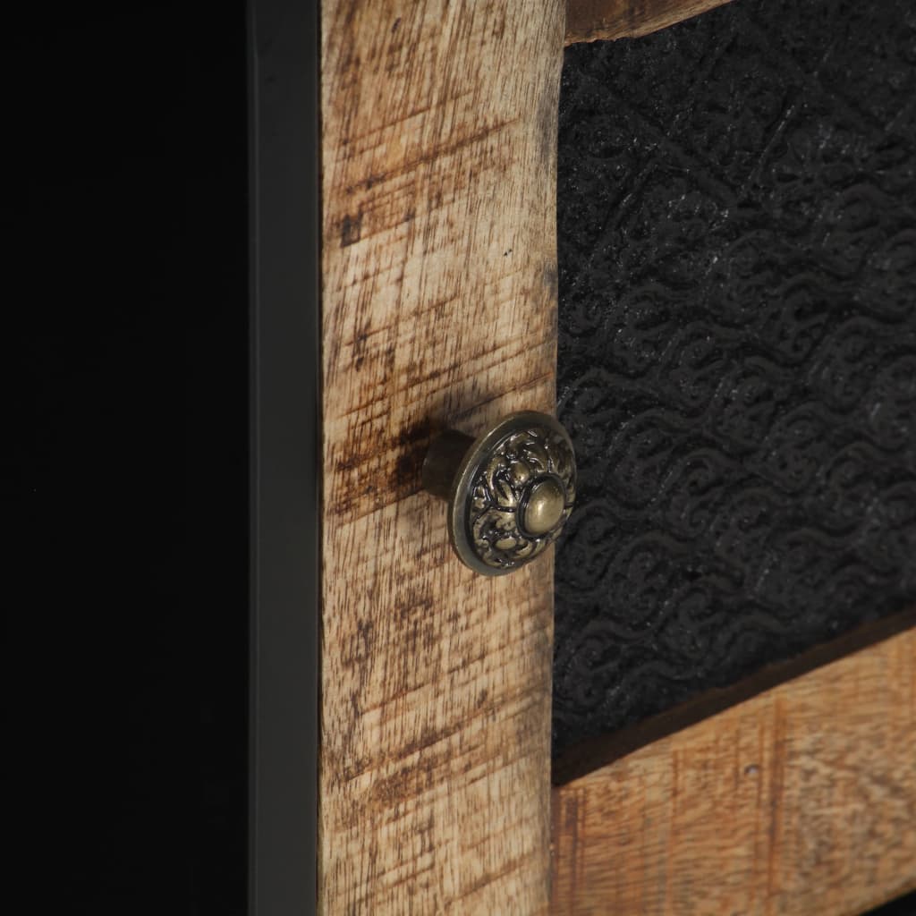 Mesa De Centro Madera De Mango Rugosa 90X50X35 Cm