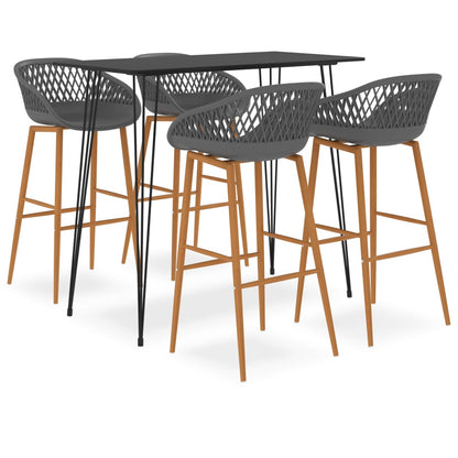 Mesa Alta Y Taburetes De Bar 5 Piezas