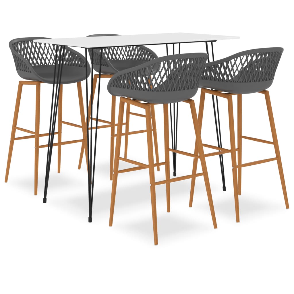 Mesa Alta Y Taburetes De Bar 5 Piezas