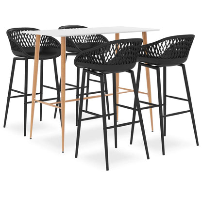 Mesa Alta Y Taburetes De Bar De 7 Piezas