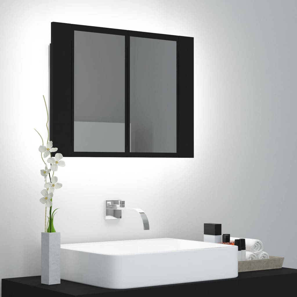 Armario Espejo De Baño Led Acrílico 60X12X45 Cm