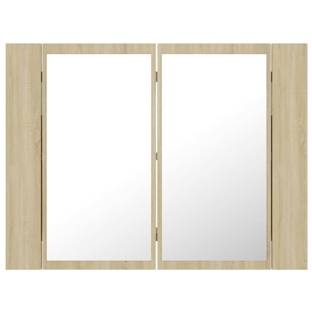 Armario Espejo De Baño Led Acrílico 60X12X45 Cm