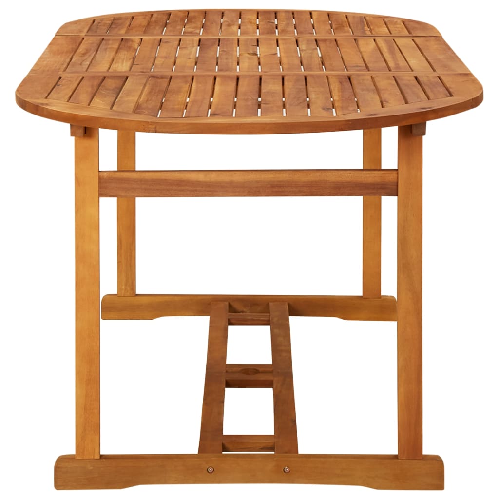 Mesa De Comedor Jardín Madera Maciza De Acacia