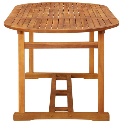 Mesa De Comedor Jardín Madera Maciza De Acacia