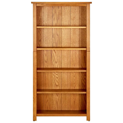 Estantería De 5 Niveles De Madera Maciza De Roble