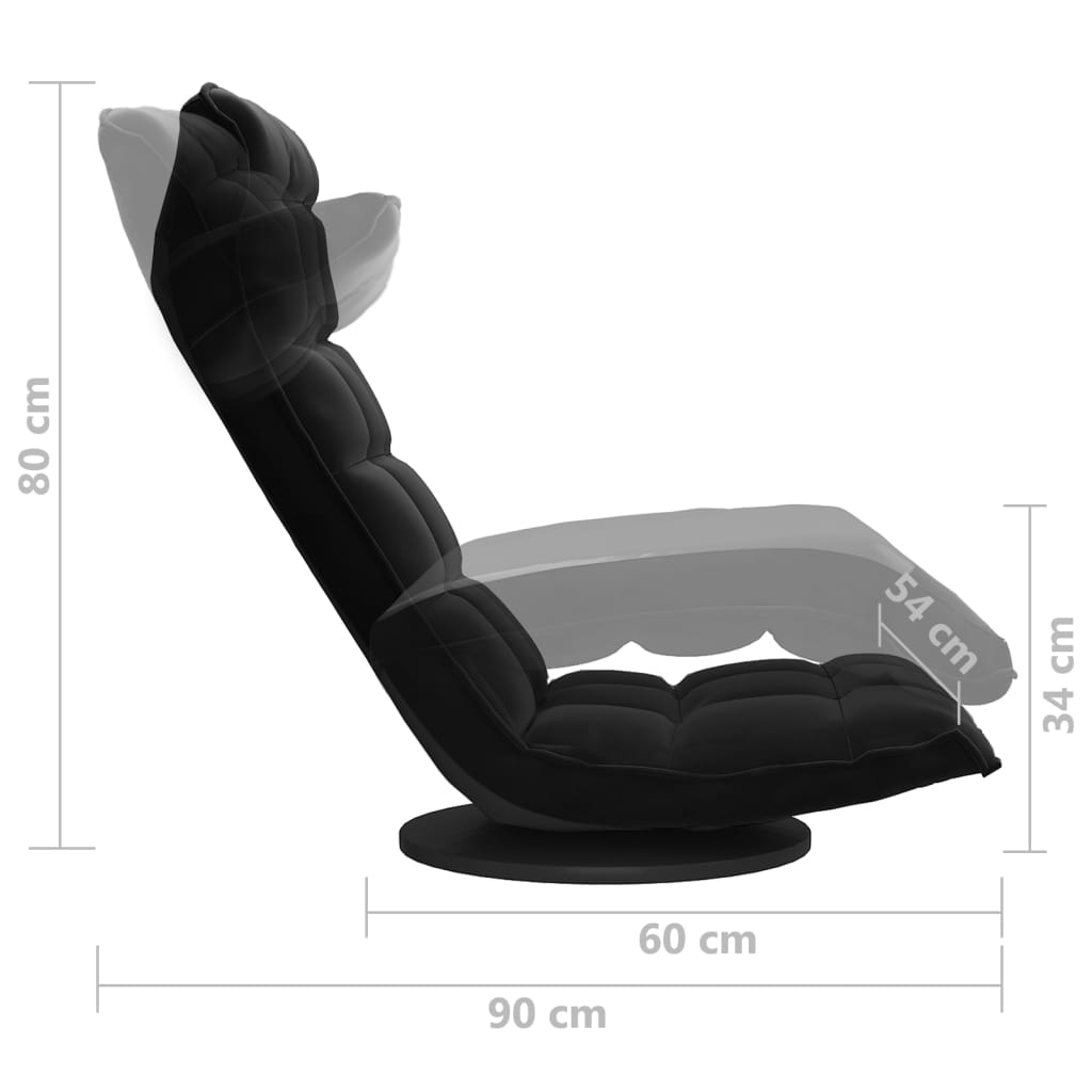 Silla De Suelo Giratoria De Terciopelo