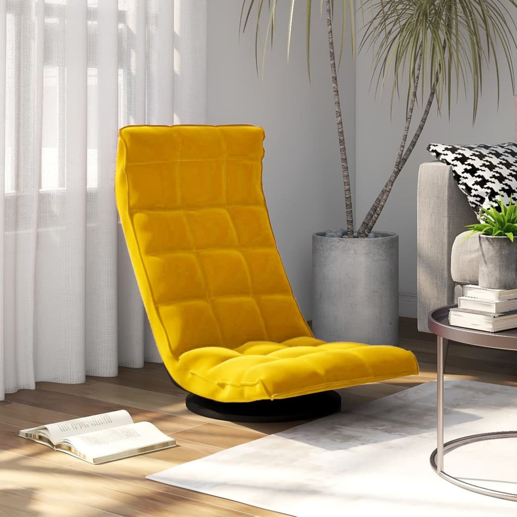 Silla De Suelo Giratoria De Terciopelo