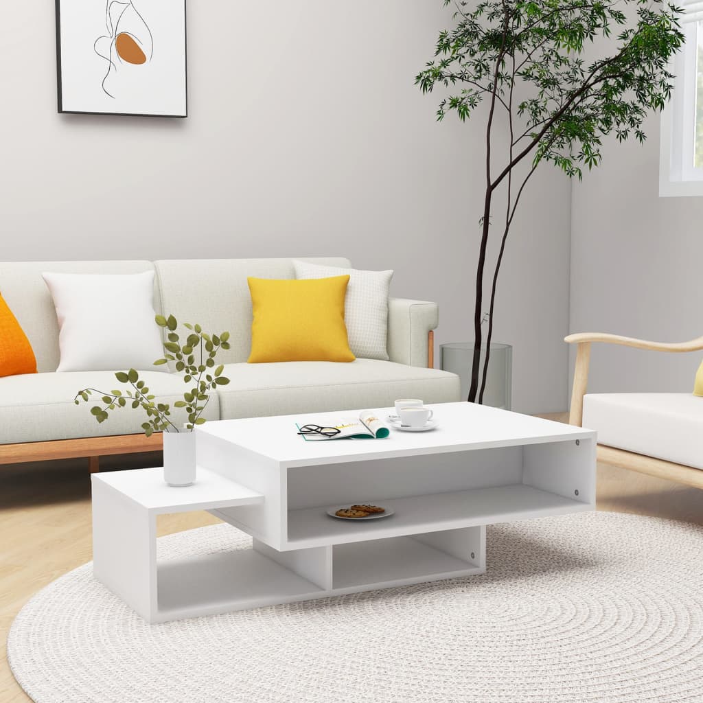 Mesa De Centro Madera De Ingeniería Envejecida 105X55X32 Cm