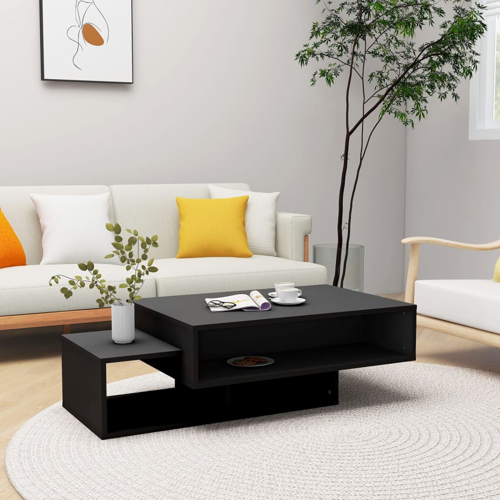 Mesa De Centro Madera De Ingeniería Envejecida 105X55X32 Cm
