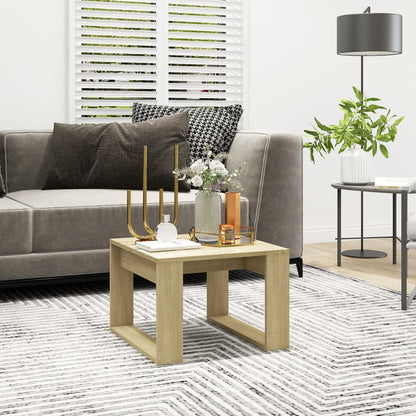 Mesa Auxiliar De Madera De Ingeniería Envejecida 50X50X35 Cm